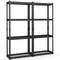 Costway 1/2/3/4 PCS 4-Tier Metal Shelving Unit Heavy Duty Wire Storage Rack with Anti-slip Foot Pads Black